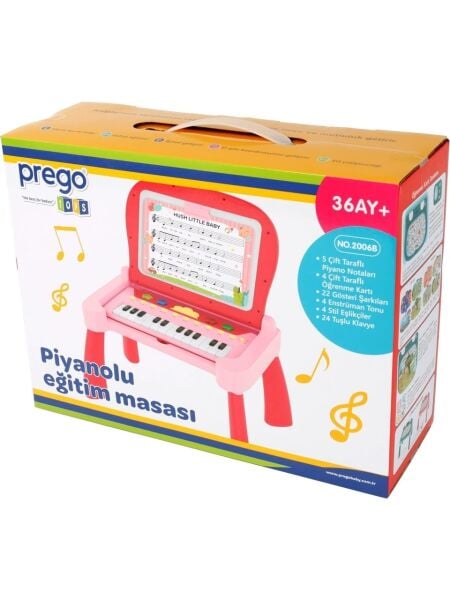 Prego Piyanolu Eğitim Masası Pembe 2006b