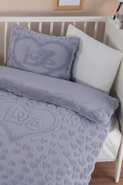 Kanz Amor Welsoft Nevresim Takımı Gri