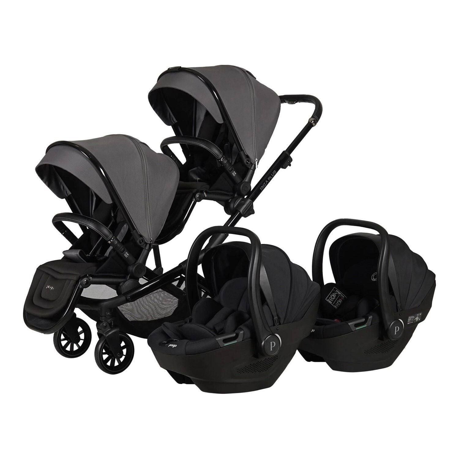 Prego İbiza Plus I-Size Travel Sistem Bebek Arabası 2420 Gri ( Oto Koltukları Dahildir )