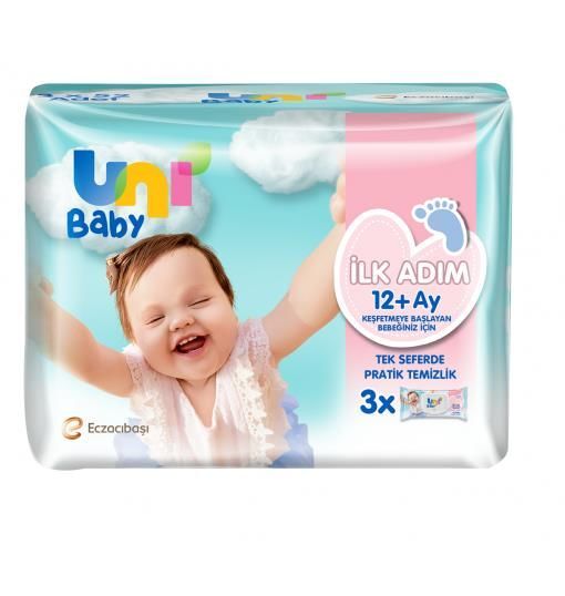 Uni Baby İlk Adım Islak Mendil 3x52 li