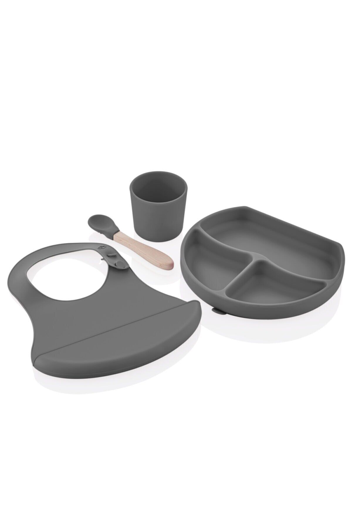 Babyjem Silikon Beslenme Seti Gri 728