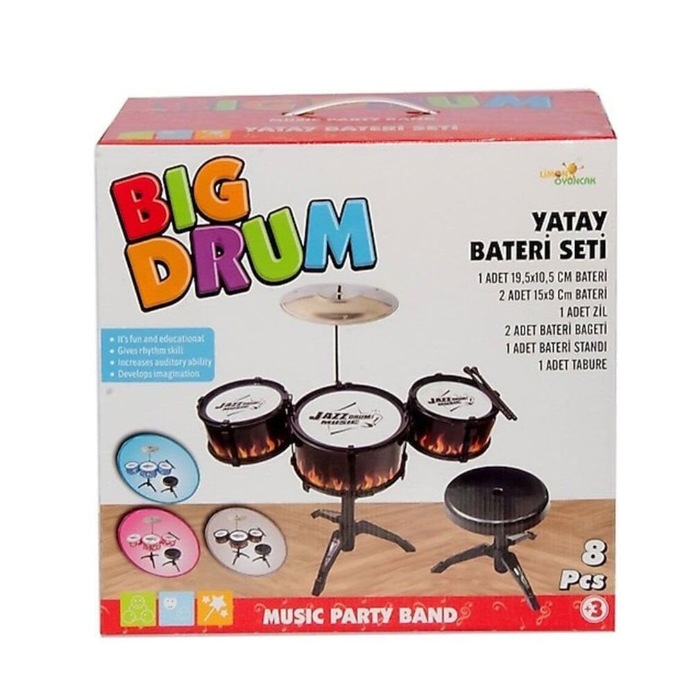 Micromax Toys 3 Parça Tabureli Bateri Seti