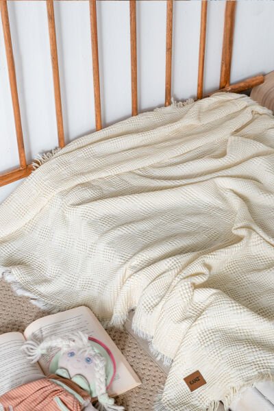 Kanz - Bebek Waffle Müslin Pike(knz-022) 153.01.0200.Meliskrem---