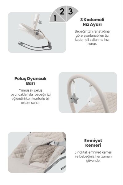 Kanz Robin Elektrikli Ana Kucağıi Beıge