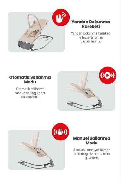 Kanz Robin Elektrikli Ana Kucağı  Khakı