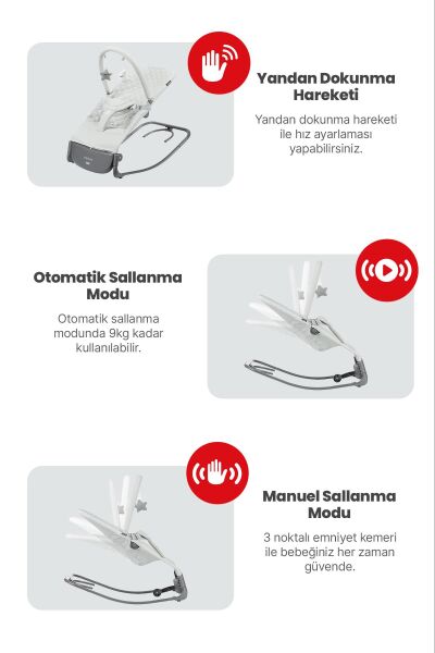 Kanz Robin Elektrikli Ana Kucağı Grey Green