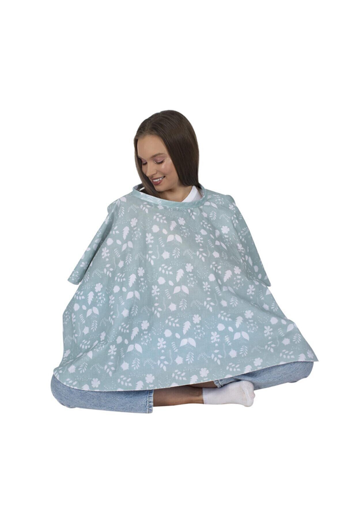 Sevi Bebe Anne Emzirme Örtüsü - Yaprak Desen 6280-92