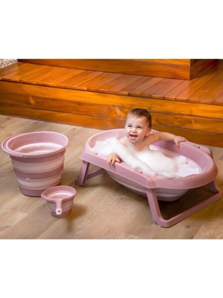 Babyjem Katlanır Banyo 3'Lü Set Somon Yeni 765