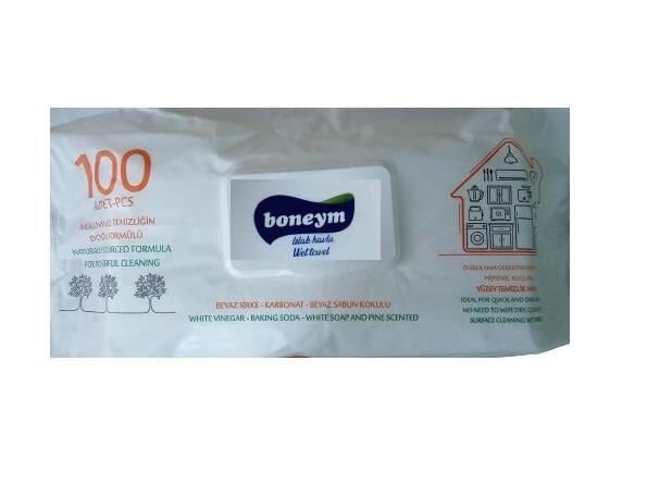 Boneym Yüzey Temizlik Havlusu Kapaklı 100'lü