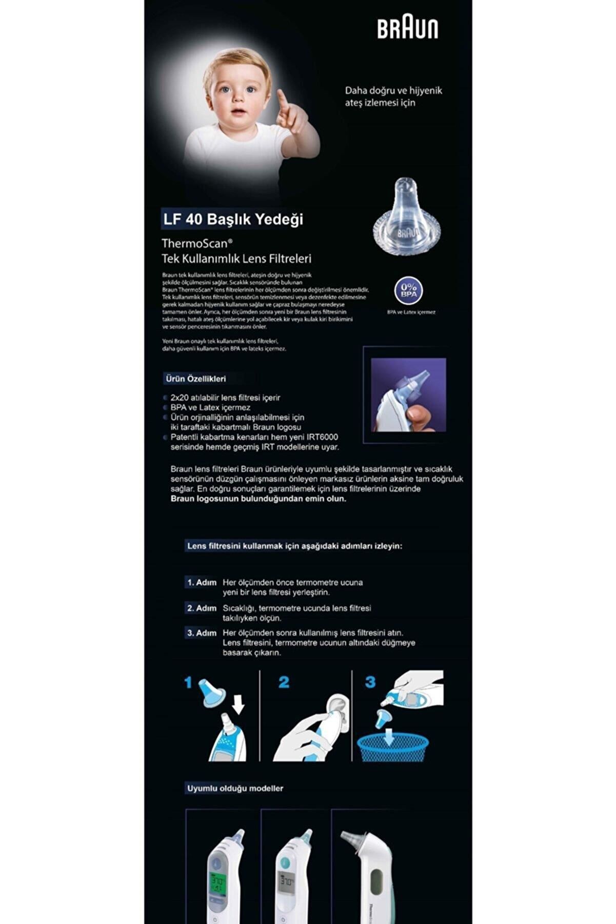 Braun Lf40 Ateş Ölçer Yedek Filtre