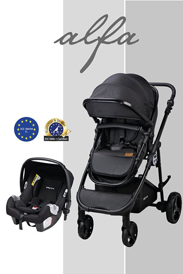 Baby Care Bc-370 Alfa Travel Sistem Bebek Arabası Siyah