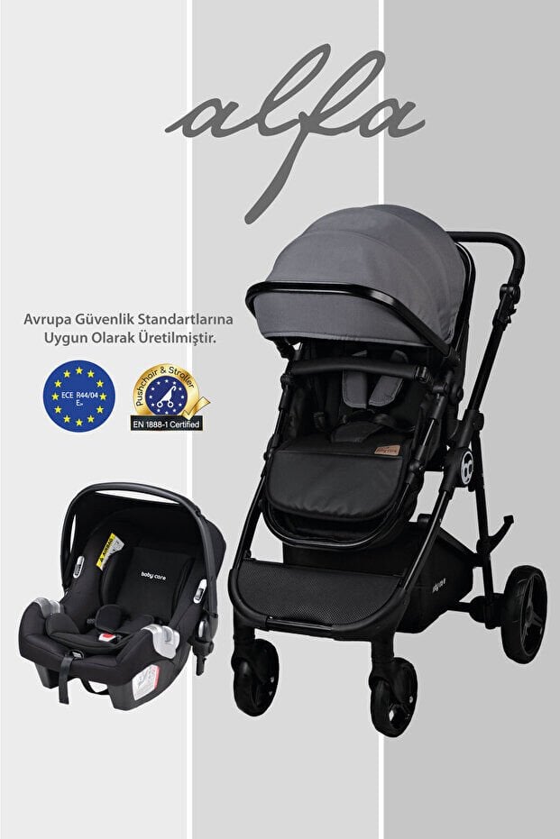 Baby Care Bc-370 Alfa Travel Sistem Bebek Arabası Antrasit