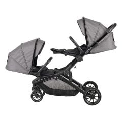 Prego İbiza Plus Travel Sistem Set İkiz Bebek Arabası 2223 Gri