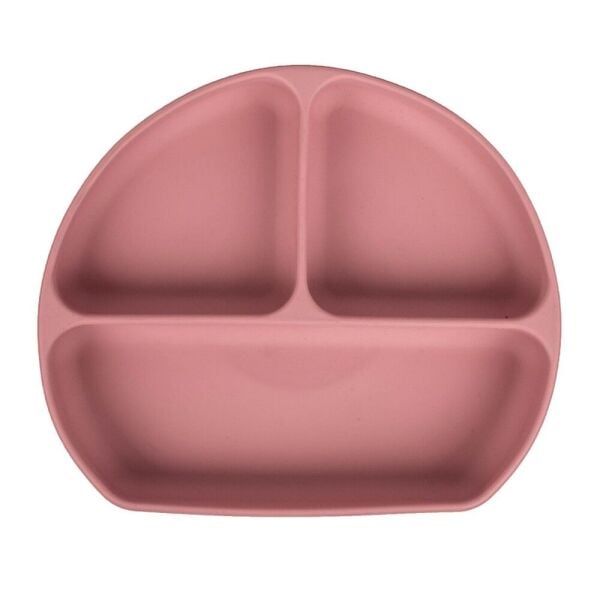 Sevi Bebe Vakum Taabanlı Silikon Tabak - Gül Kurusu 525-150