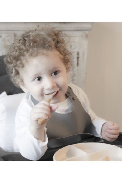 Babyjem Silikon Kaşık Ekru