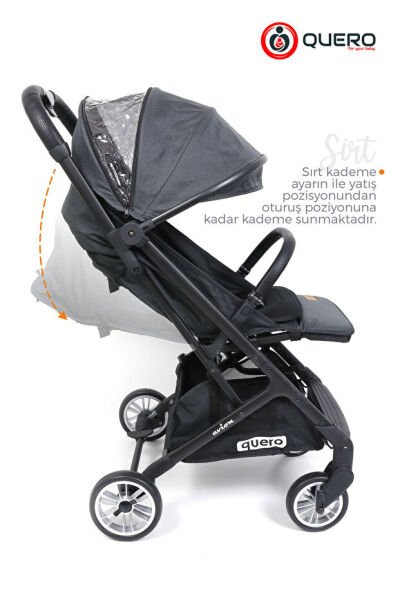 Quero Avion Cabin Bebek Arabasi Kahve