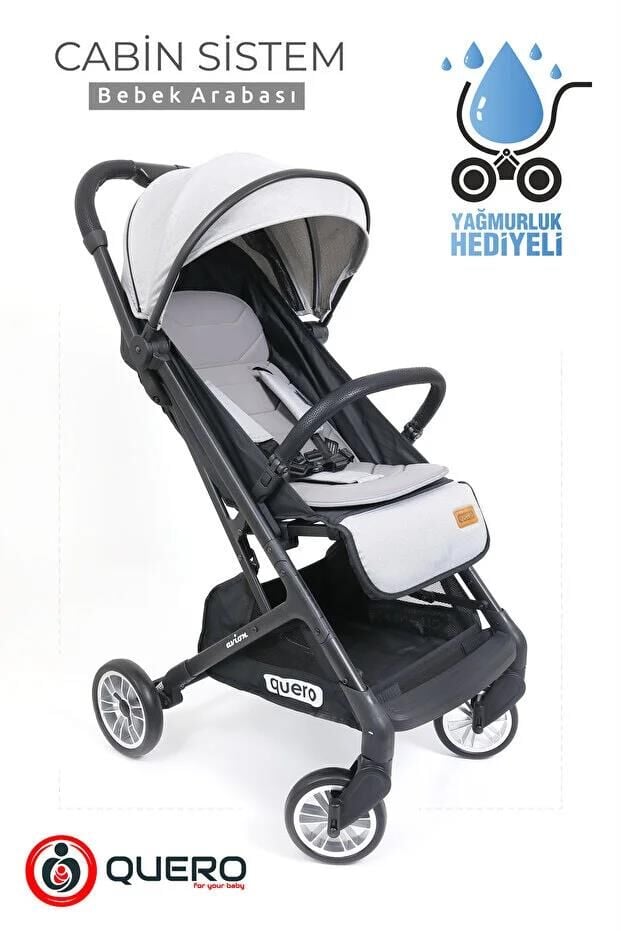 Quero Avion Cabin Bebek Arabasi Gri