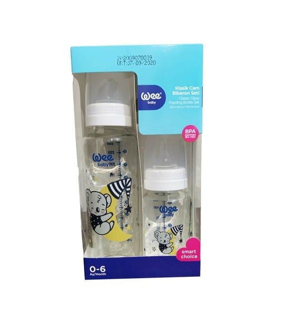 Wee Baby 2'li Cam Biberon Seti 125 ml  250 ml Karma Renk
