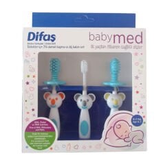 Difaş Babymed Mavi Damak Kaşıma ve Diş Bakım Seti