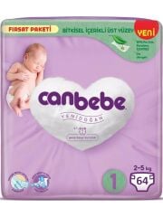 Canbebe Fırsat Paketi Bebek Bezi 2-5 kg No:1 Mini 64 lü