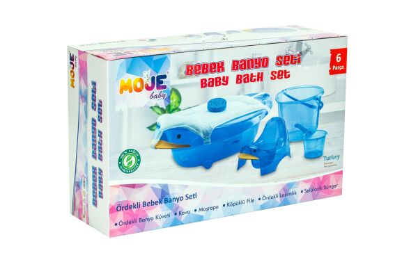 Moje Ördekli 6'lı Banyo Küvet Seti (kutulu) Mavi