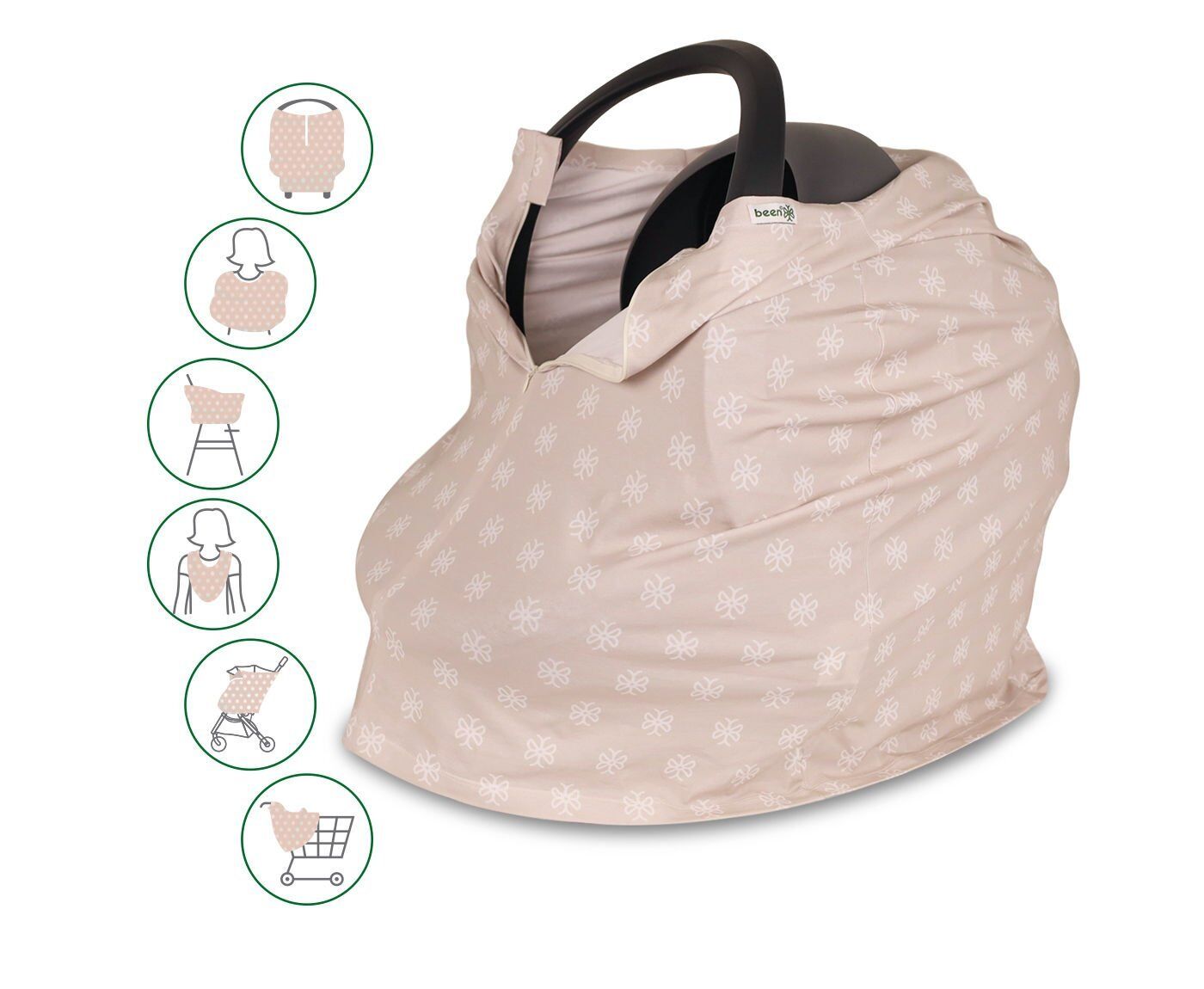 Been Car Seat & Nursıng Cover/ana Kucağı Ve Emzirme Örtüsü Beıge
