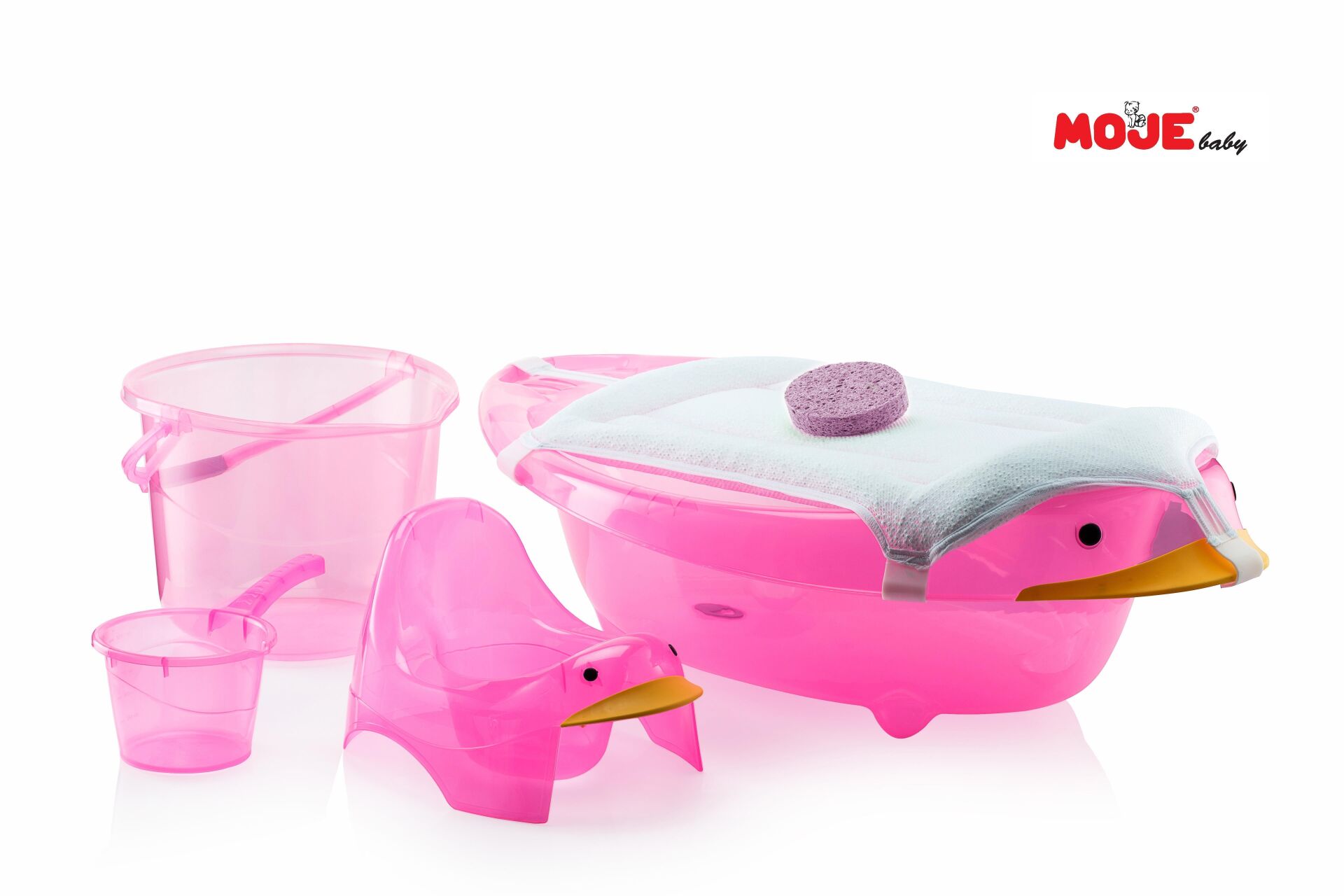 Moje Ördekli 6'lı Banyo Küvet Seti (kutulu) Pembe