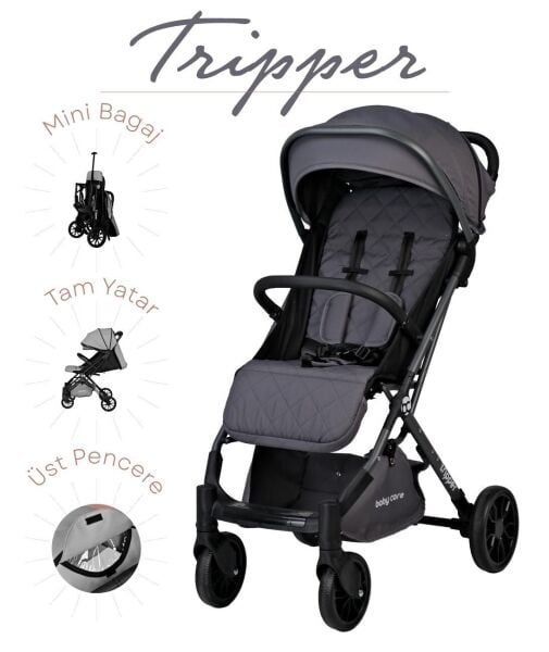 Baby Care Tripper Kabin Tipi Bebek Arabası-Antrasit (BC-270-F)