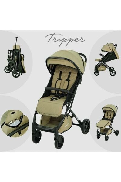 Baby Care Tripper Kabin Tipi Bebek Arabası - Haki Yeşil (BC-270-Y)