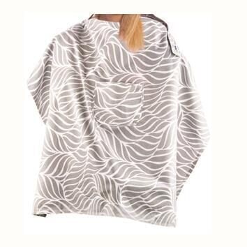 Babyjem Cepli Emzirme Önlüğü Gri Yaprak 323