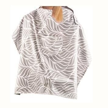 Babyjem Cepli Emzirme Önlüğü Gri Yaprak 323