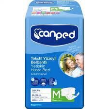 Canped Belbantlı Yetişkin Hasta Bezi Orta Boy M 9 Adet