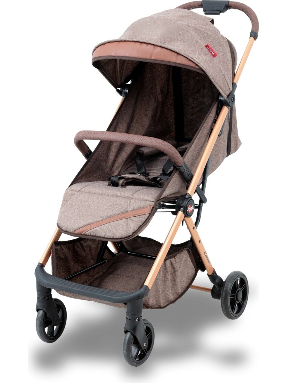 Joell Cabin Kabin Boy Bebek Arabası / Tek Elle Otomatik Katlanır Gold Kahve