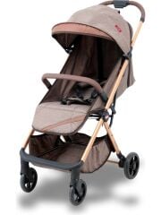 Joell Cabin Kabin Boy Bebek Arabası / Tek Elle Otomatik Katlanır Gold Kahve