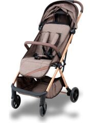 Joell Cabin Kabin Boy Bebek Arabası / Tek Elle Otomatik Katlanır Gold Kahve