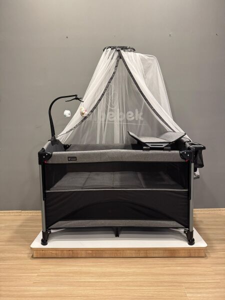 Vomero Smart Anne Yanı Sallanabilen Aksesuarlı Premium Park Beşik 70x120 Kahve