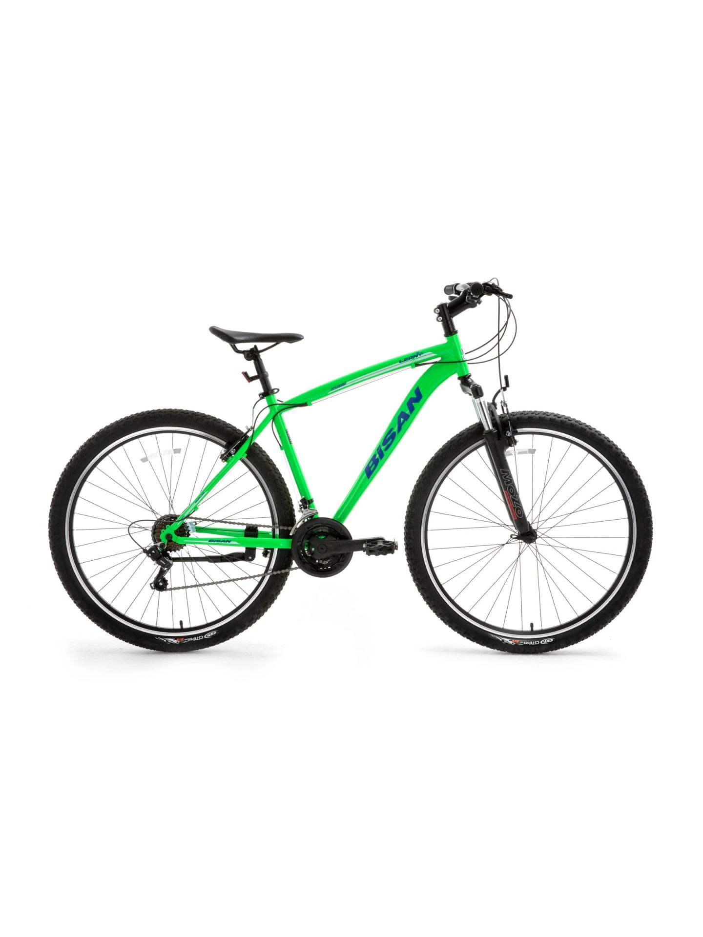 Bisan LEON MD-24 Dağ Bisikletleri 19'' - 48 CM 3x7 VİTES 29'' NEON YEŞİL Etiket Rengi LACİVERT