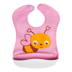 Sevi Bebe Plastik Cepli Mama Önlüğü - Arı 72-134