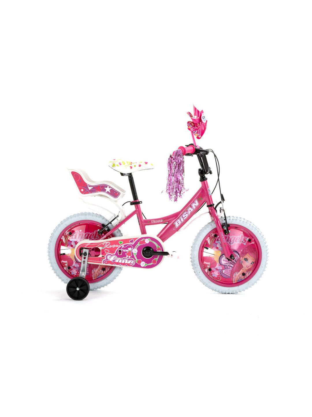 Bisan ROSE-24 Çocuk Bisikletleri 10'' - 26 CM 1x1 VİTES 16'' MİNT YEŞİL Etiket Rengi PEMBE