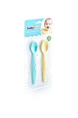 Babyjem 2'Li Mama Kaşığı Yeşil-Sarı 494