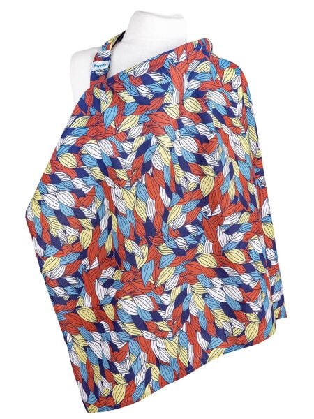 Mycey Annemin Emzirme Önlüğü Desenli/bluezone